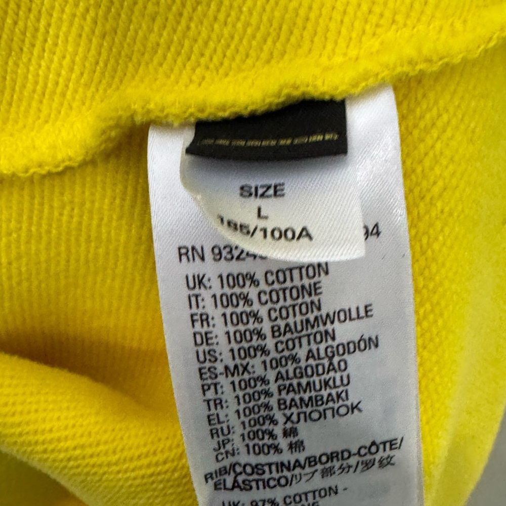 Diesel Alby Logo Varsity Hoodie Yellow Men’s Size Large - Picture 4 of 5